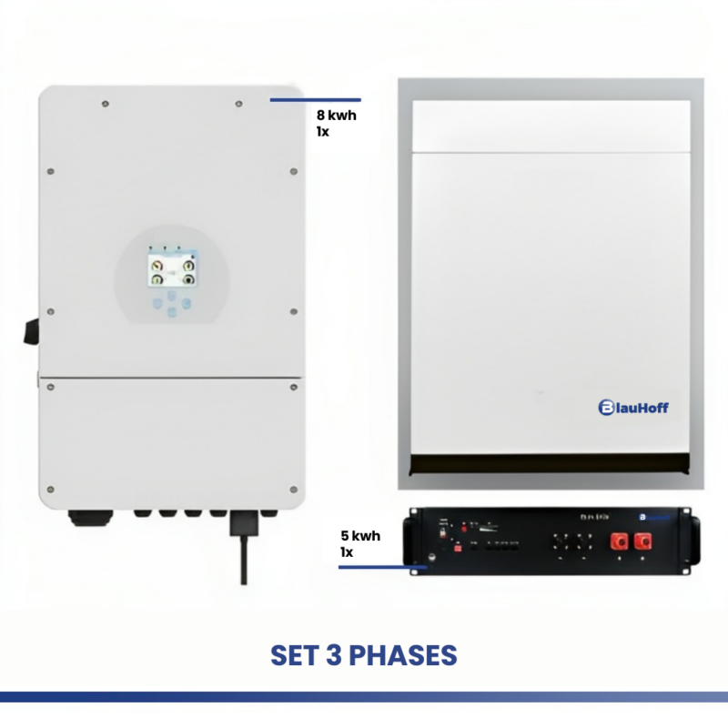 Blauhoff powerwall set | 8kwh invertor 8kwh + 5kwh baterie de acasă