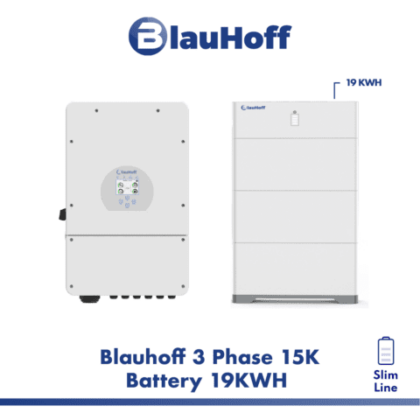 Blauhoff invertor trifazat de 15K și sistem de baterii de 19KWH.