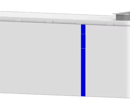 Industriellt luftbehandlingsaggregat på vit bakgrund.