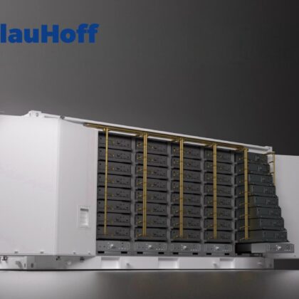 BlauHoff brand modular energy storage system.