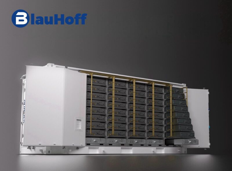 Sistem modular de stocare a energiei marca BlauHoff.